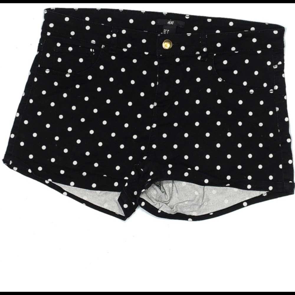 Black & White polka dot shorts